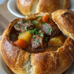 Beef Stew in Bread Bowls