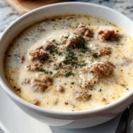 Sausage Parmesan Cream Cheese Soup