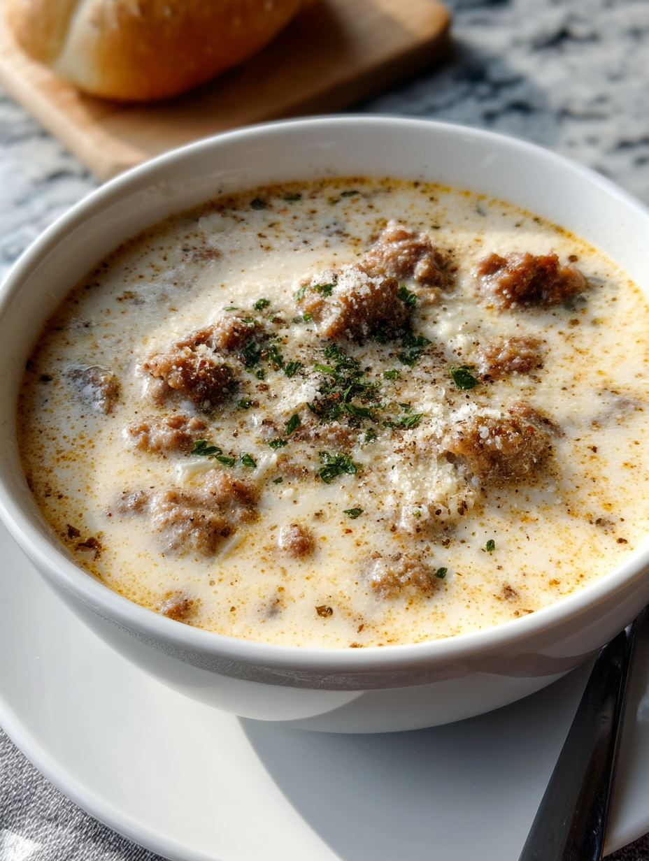 Sausage Parmesan Cream Cheese Soup