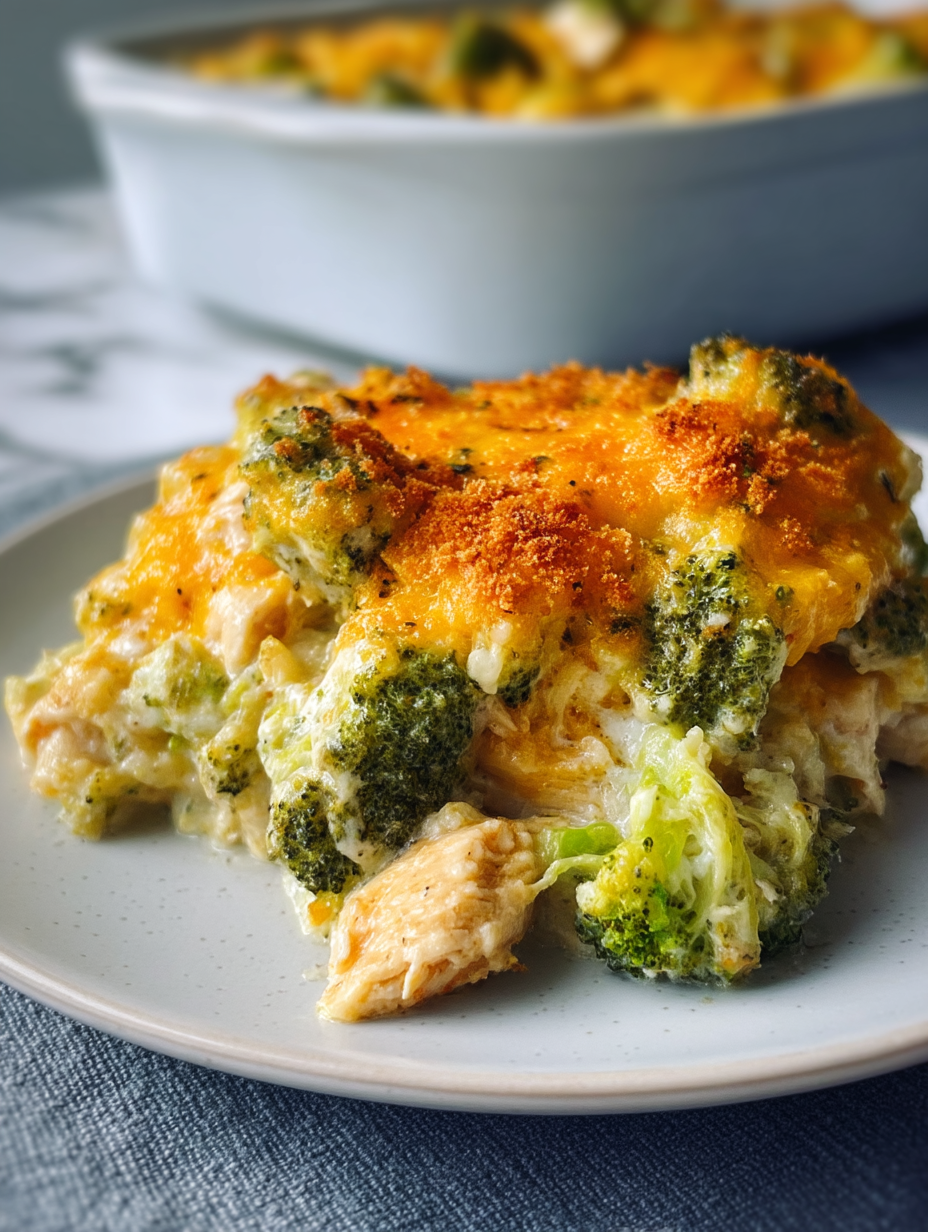 Healthier Broccoli Chicken Casserole