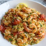One Pot Marry Me Shrimp and Orzo Pasta