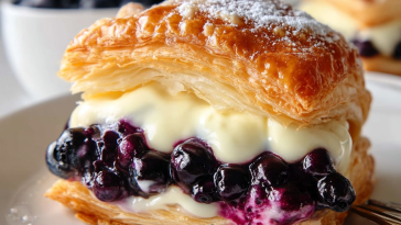 Blueberry Cream Cheese Puff Pastry
