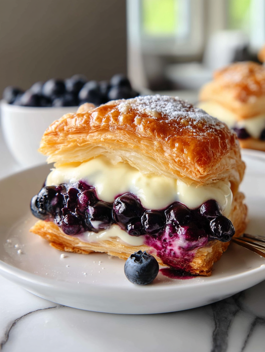 Blueberry Cream Cheese Puff Pastry