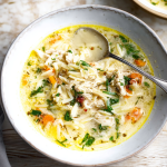 Lemony Chicken Orzo Soup