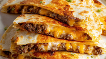 Crispy & Satisfying Cheeseburger Quesadillas